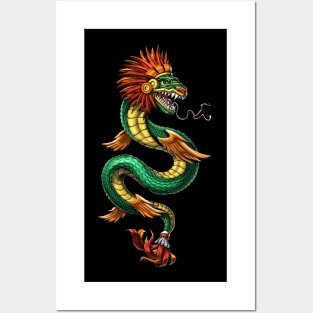 Quetzalcoatl Aztec Serpent God Posters and Art